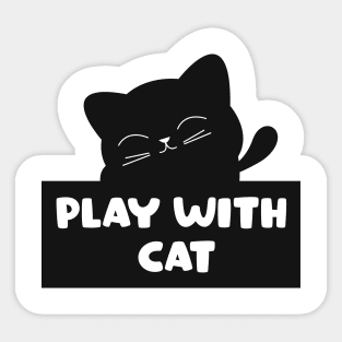 Play with cat Sticker